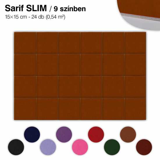 Falipanel SLIM Sarif 24 db 15x15 cm - 9 színben