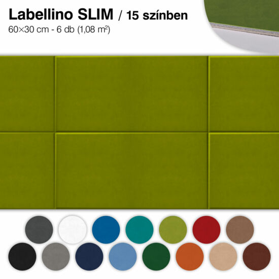 Falipanel SLIM Labellino 6 db 60x30 cm - 15 színben
