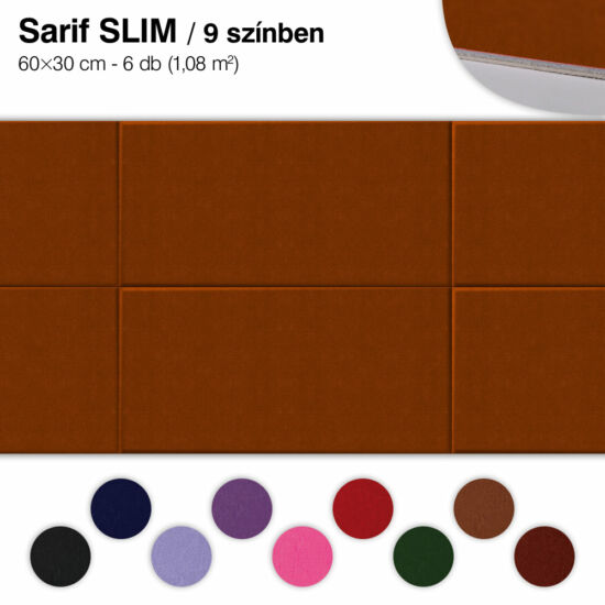 Falipanel SLIM Sarif 6 db 60x30 cm - 10 színben