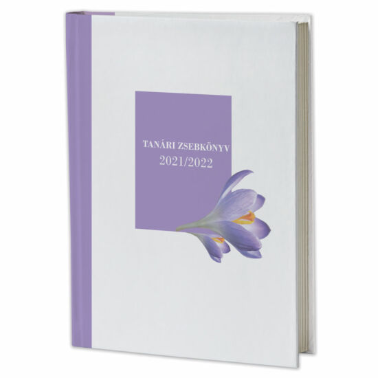 Eminens tanári zsebkönyv 2021/22 - lila virág