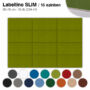 Kép 2/2 - Falipanel SLIM Labellino 12 db 30x15 cm - fekete