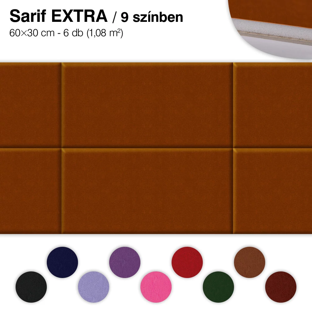 Falipanel EXTRA Sarif 6 db 60x30 cm - 10 színben